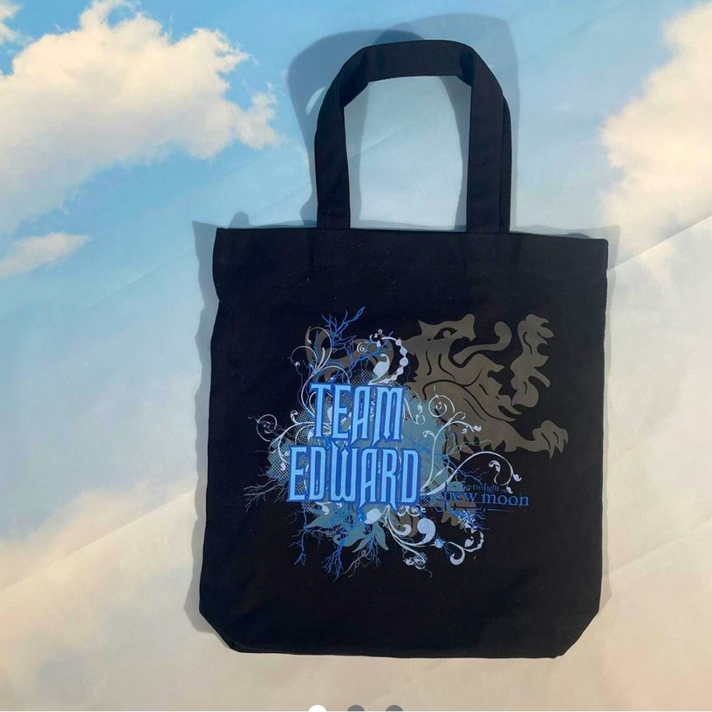 Vintage Team Edward New Moon‎ twilight tote bag